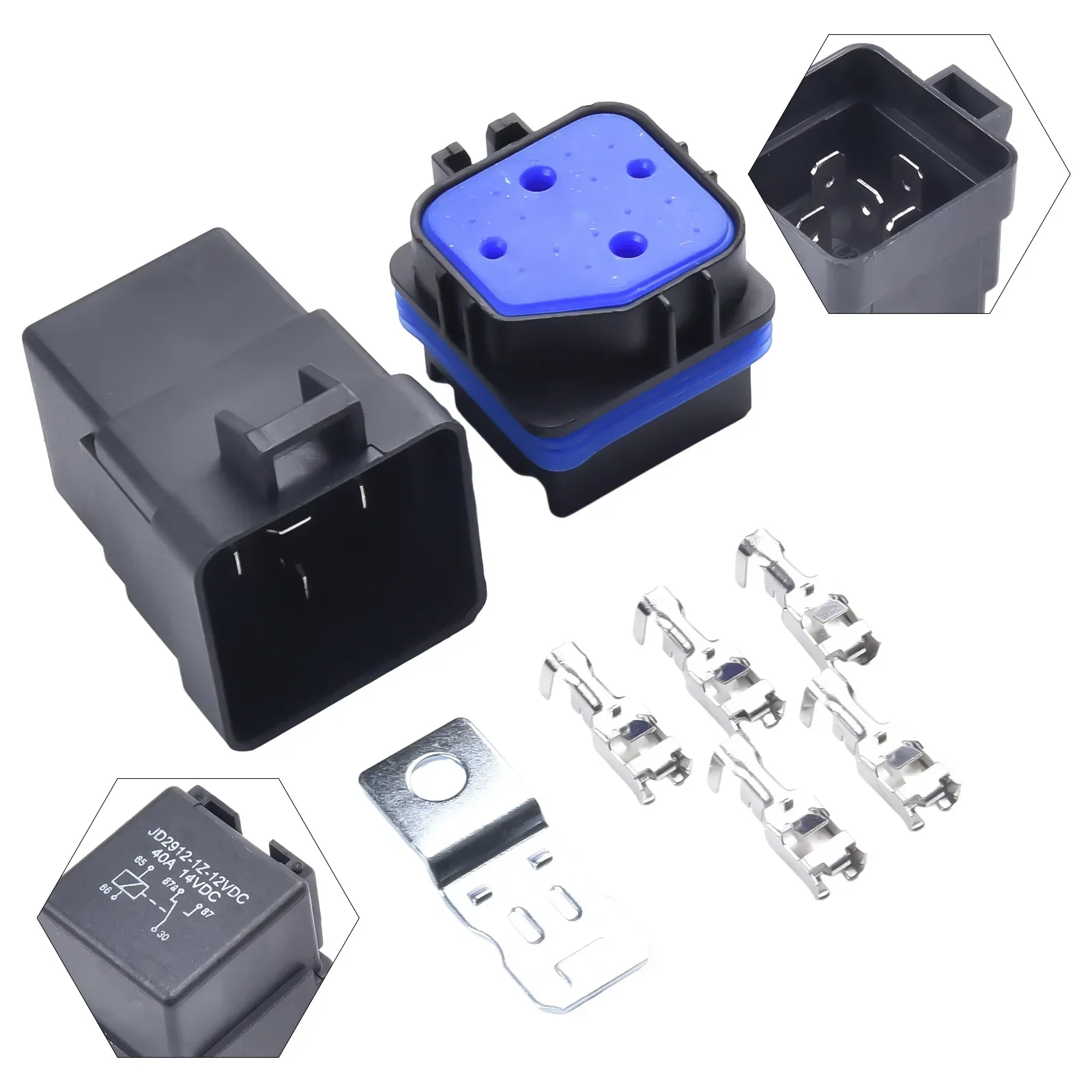 

1 Set Relay Car Repartment Accessories 40A 560W DC12V Plastic And Metal Relay Fits Most Cars Boats Switch Relay