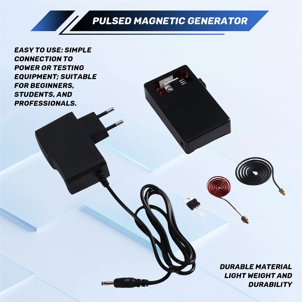Mini Magnet Electromagnetic Coil, Portable for Industrial Engineering Detection Lab and DIY Project EU Plug