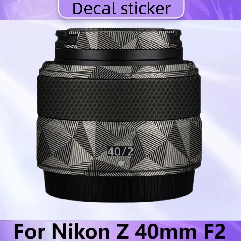 

Для Nikon Z 40 мм F2 наклейка на объектив камеры с защитой от царапин, защитная пленка, защитная пленка для тела, кожный чехол F/2 1:2 Z40F2