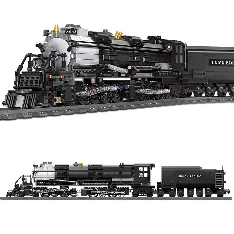 1608PCS Steam Train Building Blocks The Union Pacific Big Boy Train City Railway Assemble Model Bricks Kid Toys Holiday Gifts