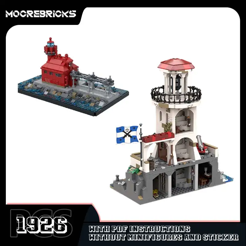 

MOC Stuttgart Bay Lighthouse Medieval Empire Building Block Assembly Set Educational Toy for Adults And Children