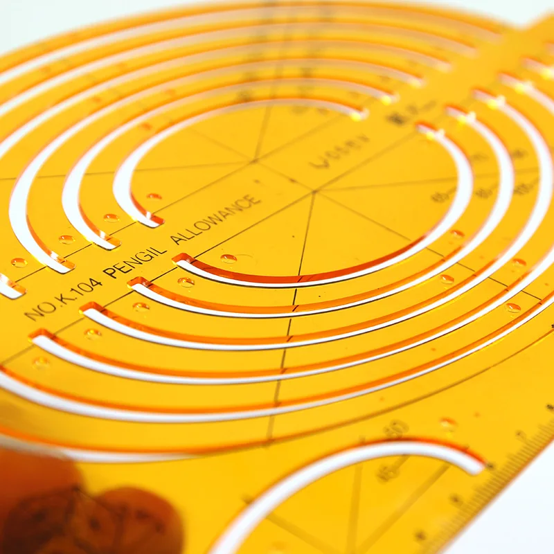 K104 large ellipse, arc template ruler, building template, arc, student design ruler