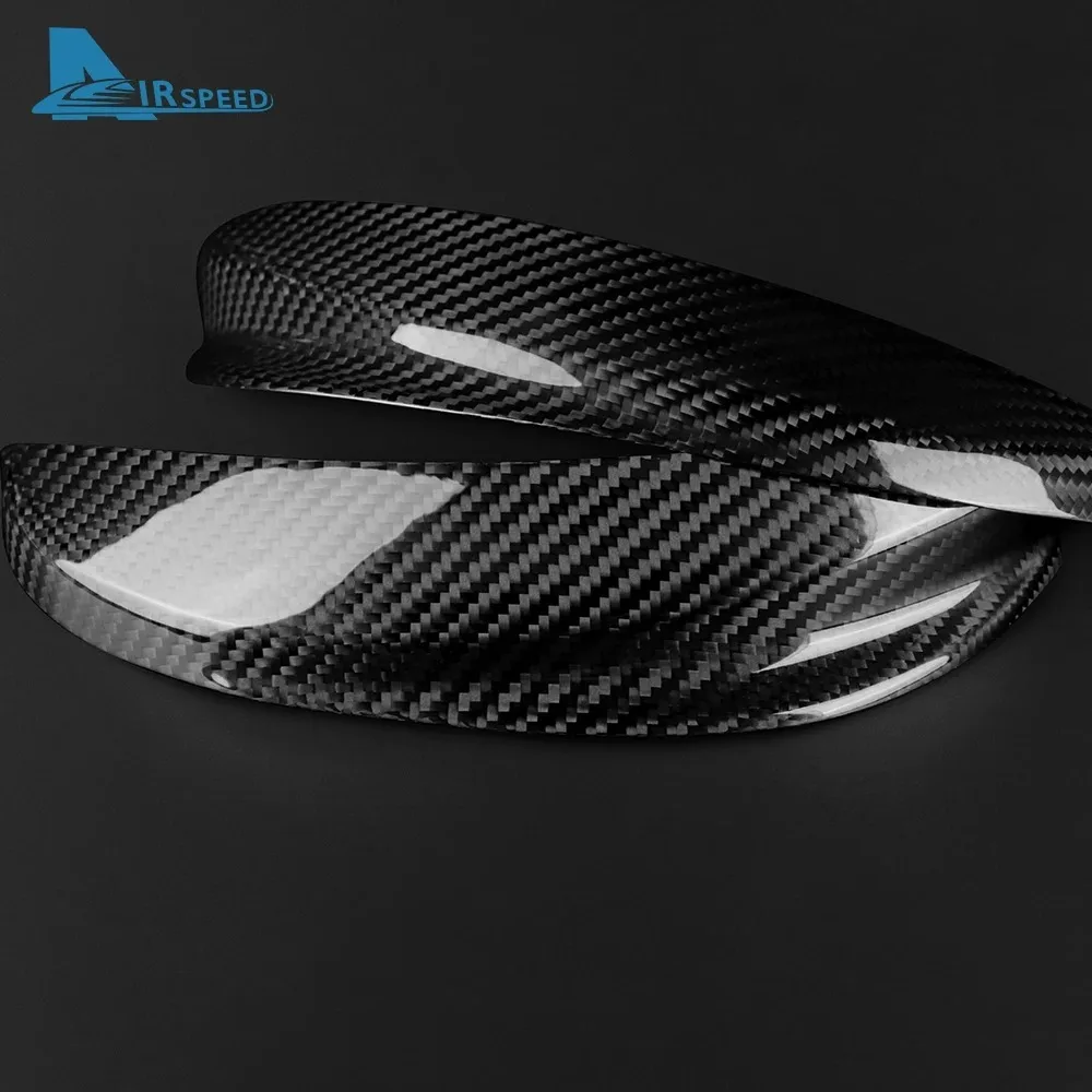 Real Hard Carbon Fiber Sticker Headlamp Eyebrow Bezel Protection For Fiat 500 Abarth 595 2016 2017 2018 2019 2020 2021 2022 2023