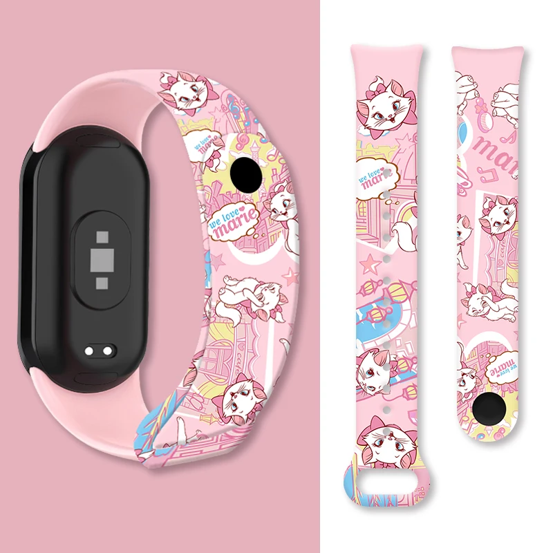 

Marie Cat Series Printed Wristband for Xiaomi Mi Band 10 9 8 Wrist Strap Replaceable Bracelet for Mi Band 9/8NFC Smart Watchband