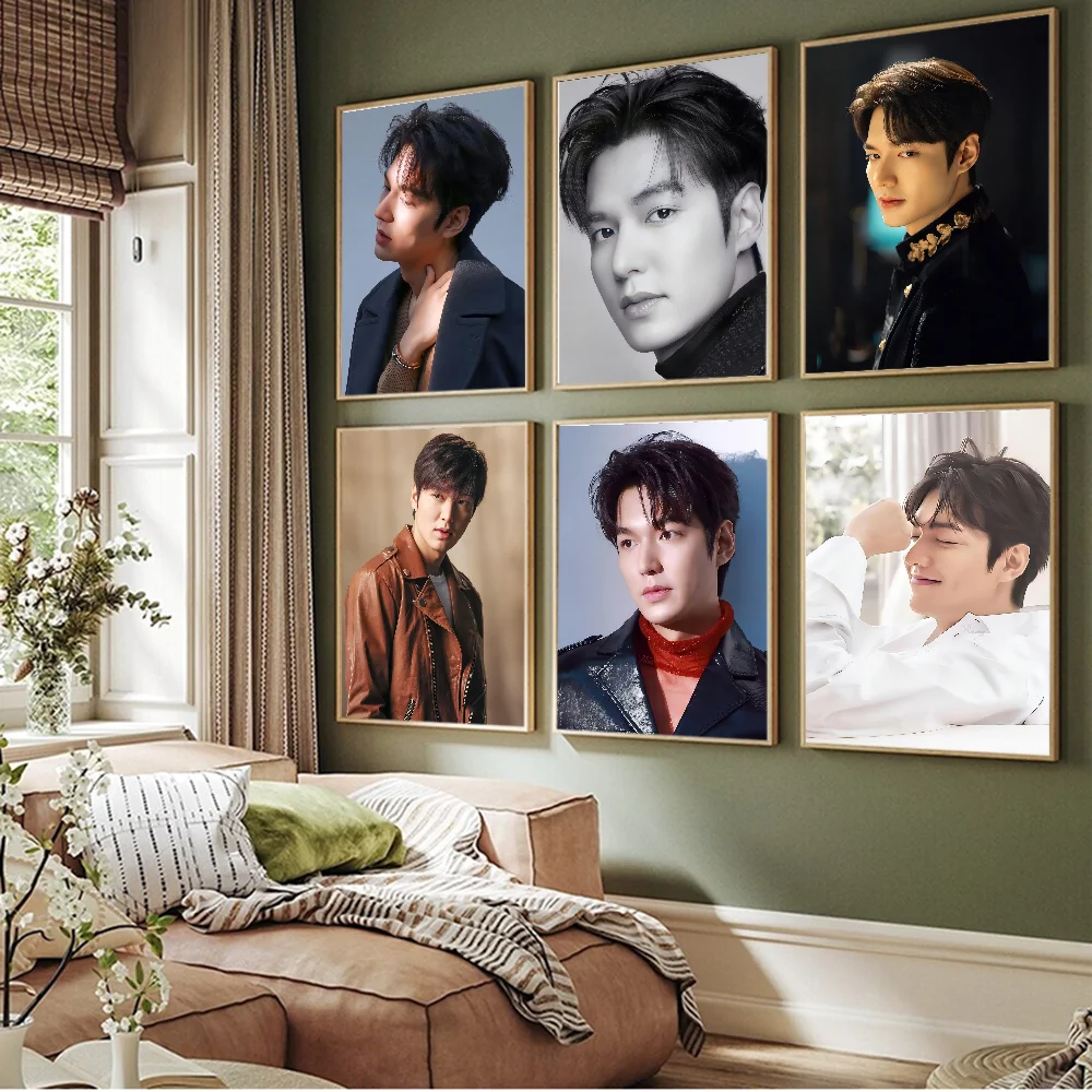 Lee Min Ho Whitepaper Poster Anime Poster adesivo di carta impermeabile appiccicoso Coffee House Bar Kawaii Room Decor