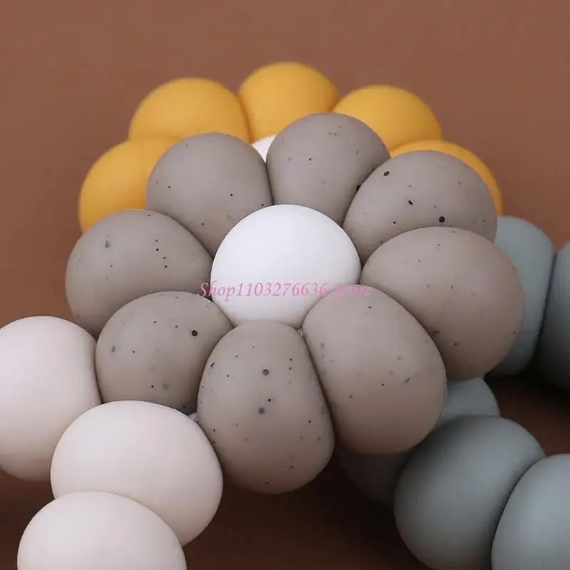 R6FD Baby Newborn Teething Molar Toy Infants Rattle Chewable Nursing Biting Chewing