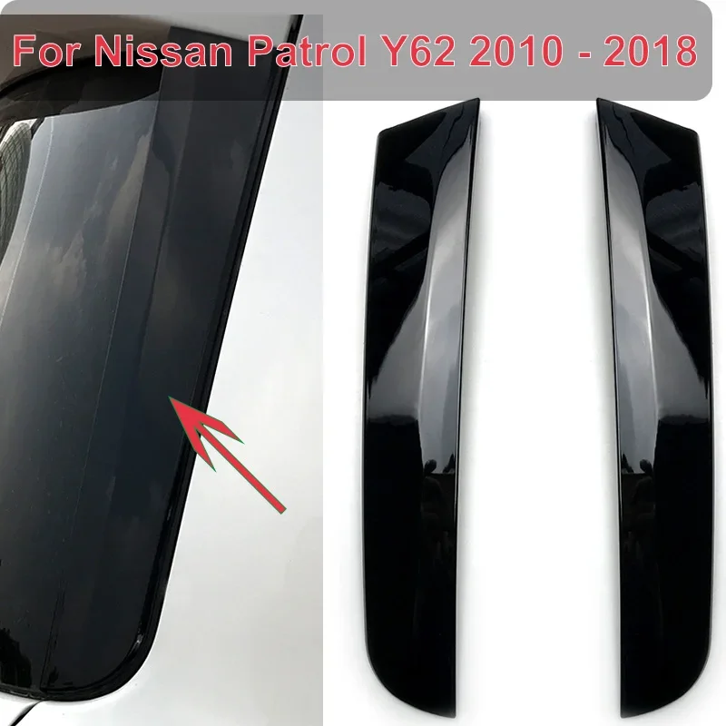 

For Nissan Patrol Y62 2010 - 2018 2PCS/SET Rear Window Deflector Canards Splitter Side Roof Spoiler Sticker Trim Car Accessories