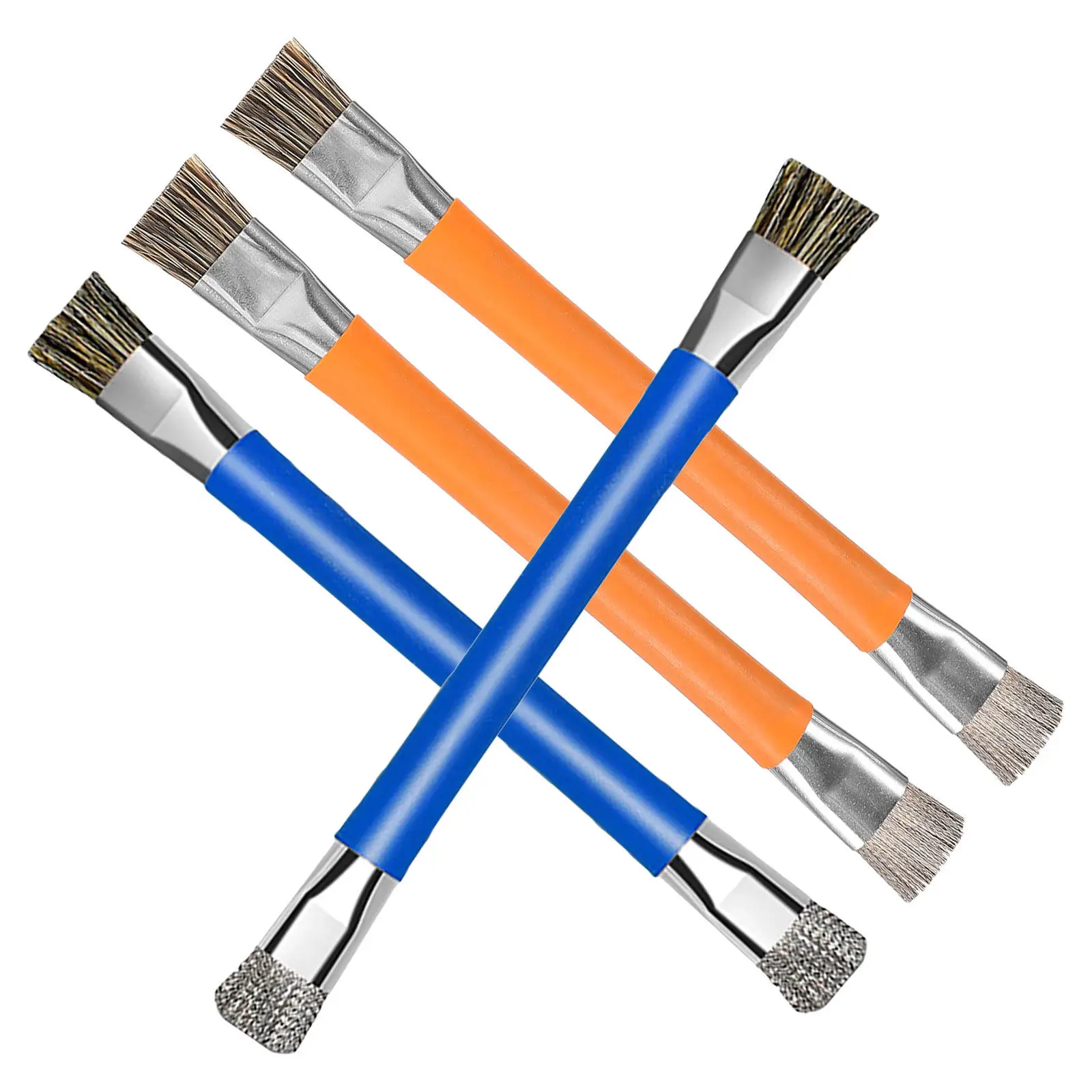 4Pcs Motherboard Cleaning Brush Double Ended Hard Wire Brush Precision Phone Pcb Keyboard Electronic Device Circuit Board