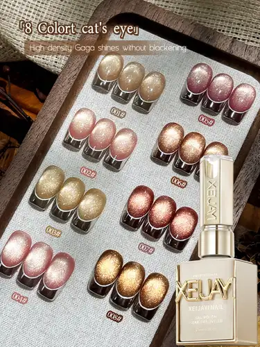 Esmalte de uñas de ojo de gato con gradiente dorado, Gel fototerapéutico para remojar uñas, esmalte de Gel magnético, arte de uñas para salón en casa, 15ML
