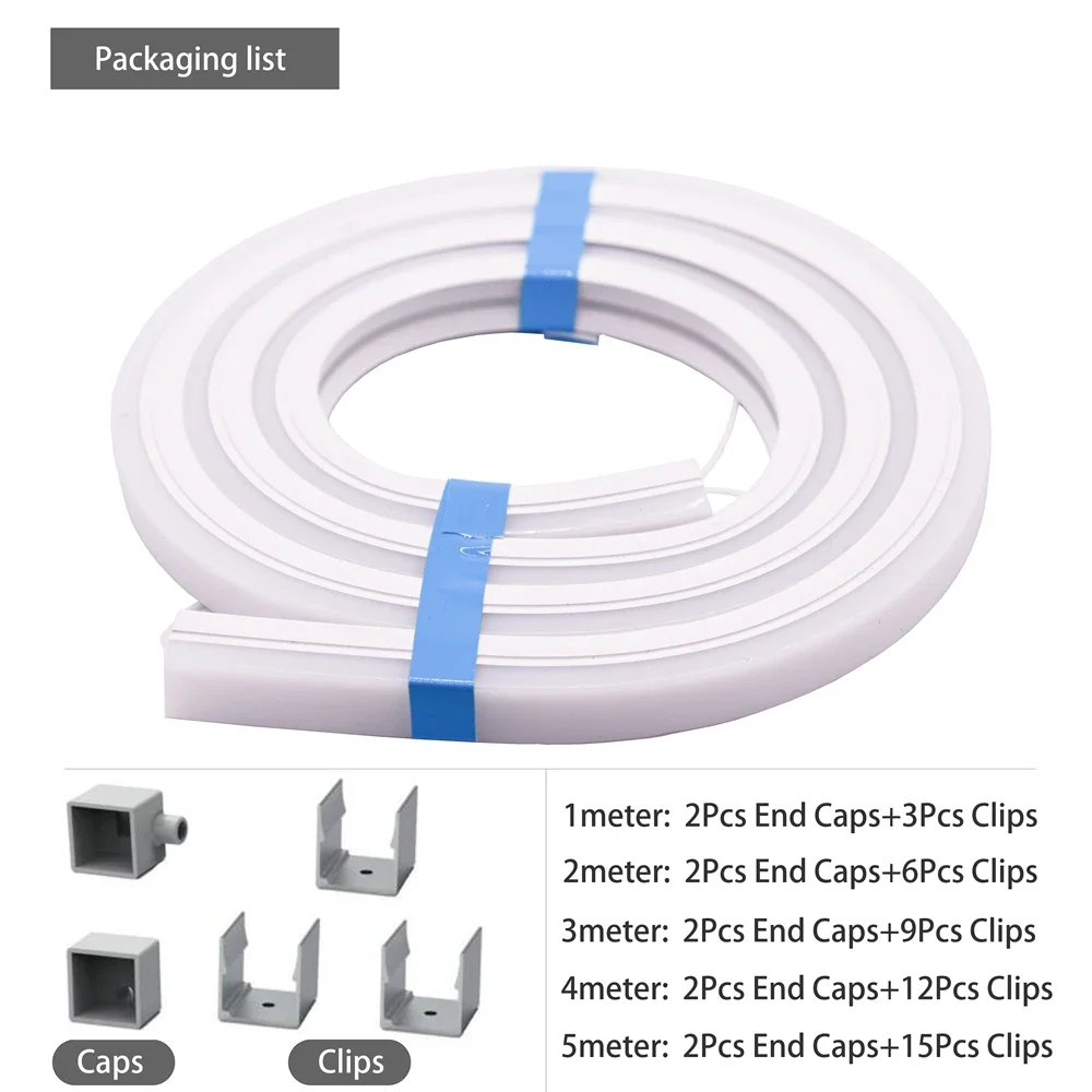 WS2812B WS2811 WS2813 WS2815 5050 LED Neon Rope Tube Silicone Gel Flexible Strip Light Soft Lamp Tube IP67 Wodoodporny