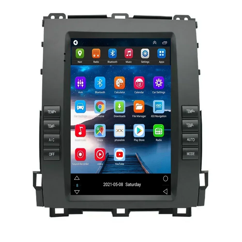 For Toyota Prado Land Cruiser 120 2002-2009 Tesla Screen 2DIN Stereo Car Multimedia Player For Lexus GX470 Android Radio Carplay