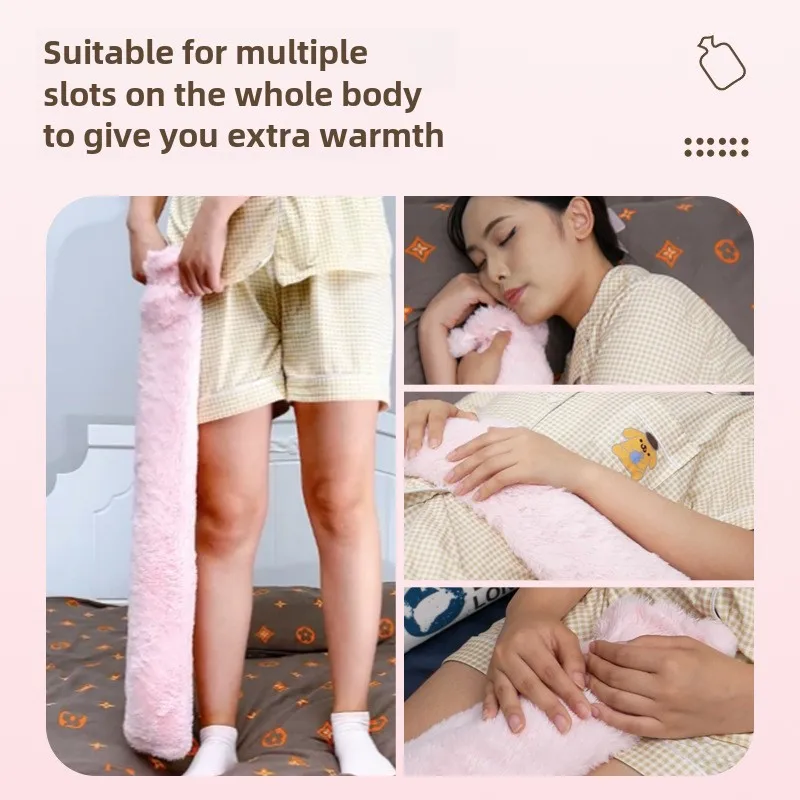 2L warm hot water bottle plush soft cover hand warmer premium natural warmth