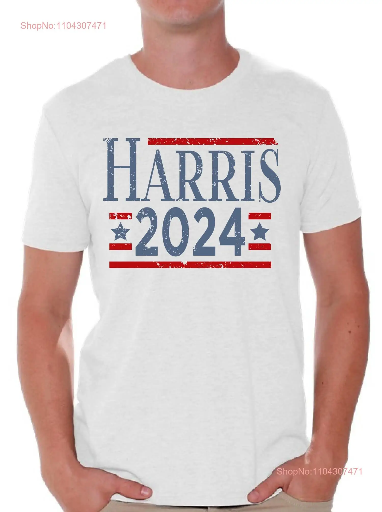 Dreamtees Kamala Harris for Presidant 2024 T Shirt Men Joe Biden Vote Mens USA Election long or short sleeves