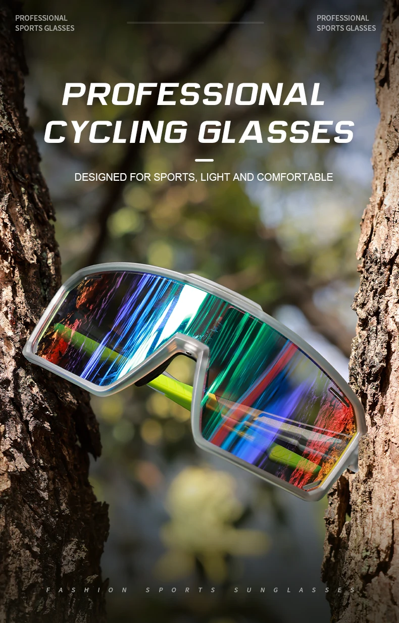 

Mountain bike glasses, photochromic outdoor cycling goggles, men's and women's sports sunglasses with inner ring mirrors, uv400