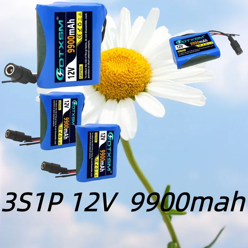 

3S1P protection board 12V 9900mAh battery pack 12V 9900mAh 18650 lithium ion DC 12.6V super rechargeable battery.