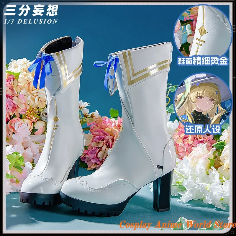 

In stock Phoebe Cosplay Shoes Prop shoes boot Kurogame Wuthering Waves Halloween Party Women Girl Role Play Shoes