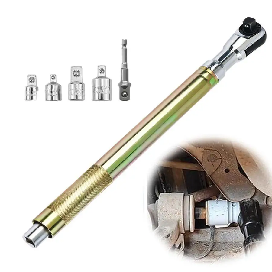 

Офсетный ударный удлинитель, ключ с храповым механизмом, инструмент для ремонта автомобилей с высоким крутящим моментом, ручной автоматический адаптер «все в одном» 1/2