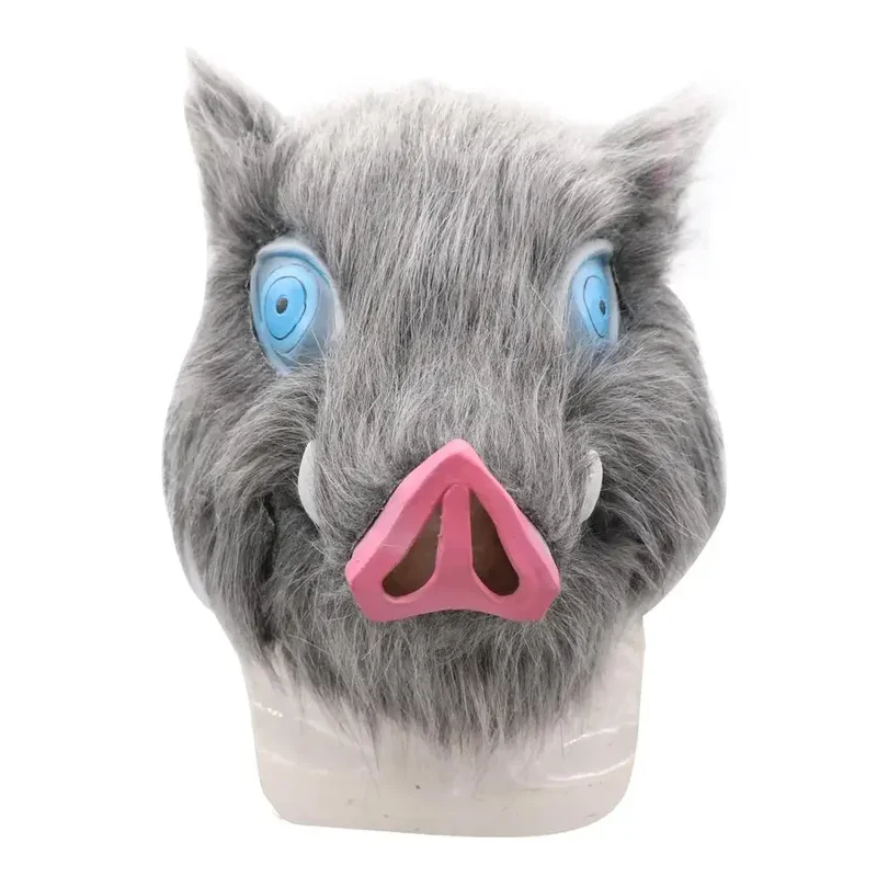 

FC6 Inosuke Hashibira Mask Helmet Demon Slayer Kimetsu No Yaiba Cosplay Cape Hair Pig Mask Headwear Halloween C@FC8!