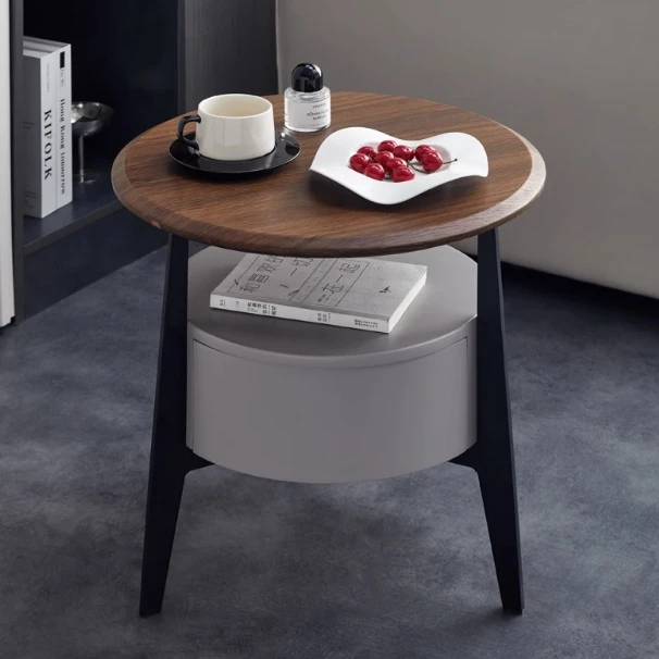 The product can be customized. Italian minimalist bedside table sofa side table