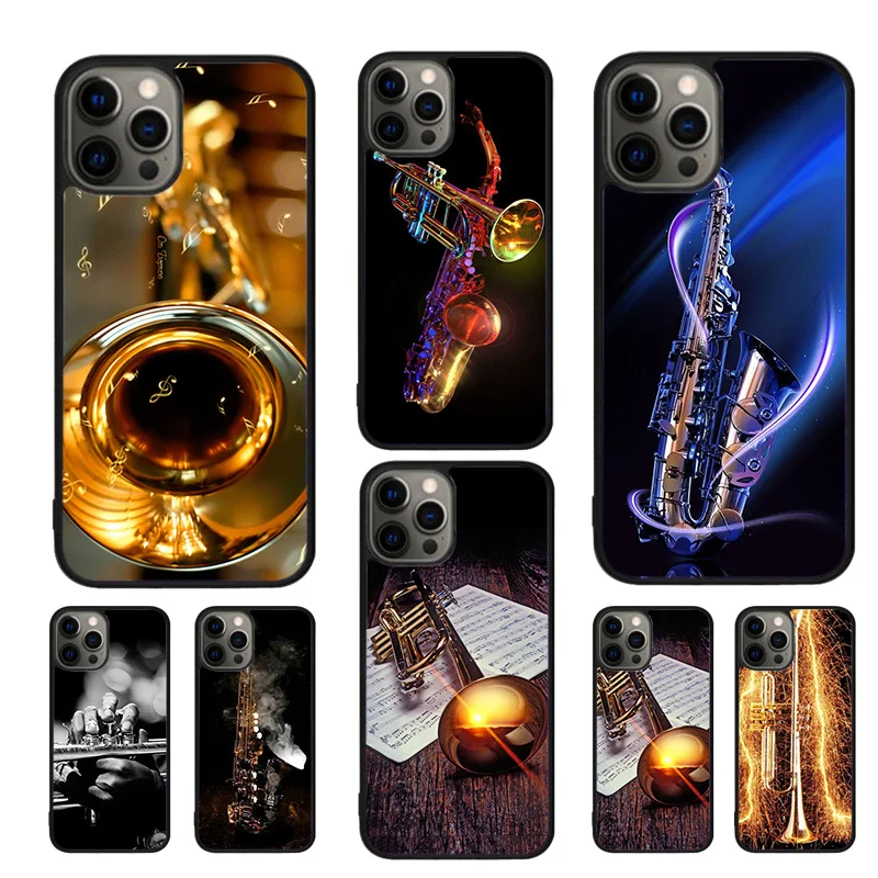 Piccolo Trumpet Brass Instruments Phone Case For iPhone 16 15 14 11 12 13 Pro  XR XS MAX Plus coque Cover Shell