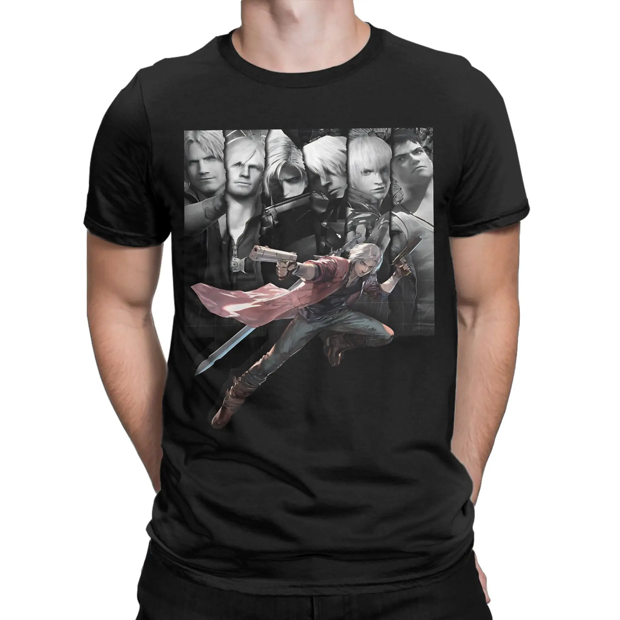 Devil May Cry 3 Dante's Awakening Game T Shirts Men's Pure Cotton Funny T-Shirt Round Neck  Tee Shirt Short Sleeve Clothing 6XL