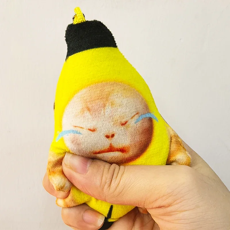 

Cartoon Plush Banana Cat Toy Weeping Cat Doll Plush Decoration Birthday Gift Keychain Pendant Funny Toy Birthday Gift