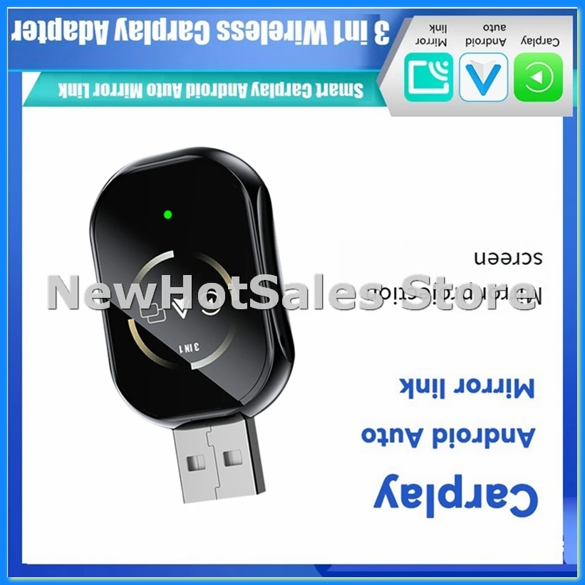 

Беспроводной адаптер Carplay Mirror Link Carplay Android Auto Bluetooth + Wi-Fi USB-ключ Проводной Carplay к Wireless-VVBC