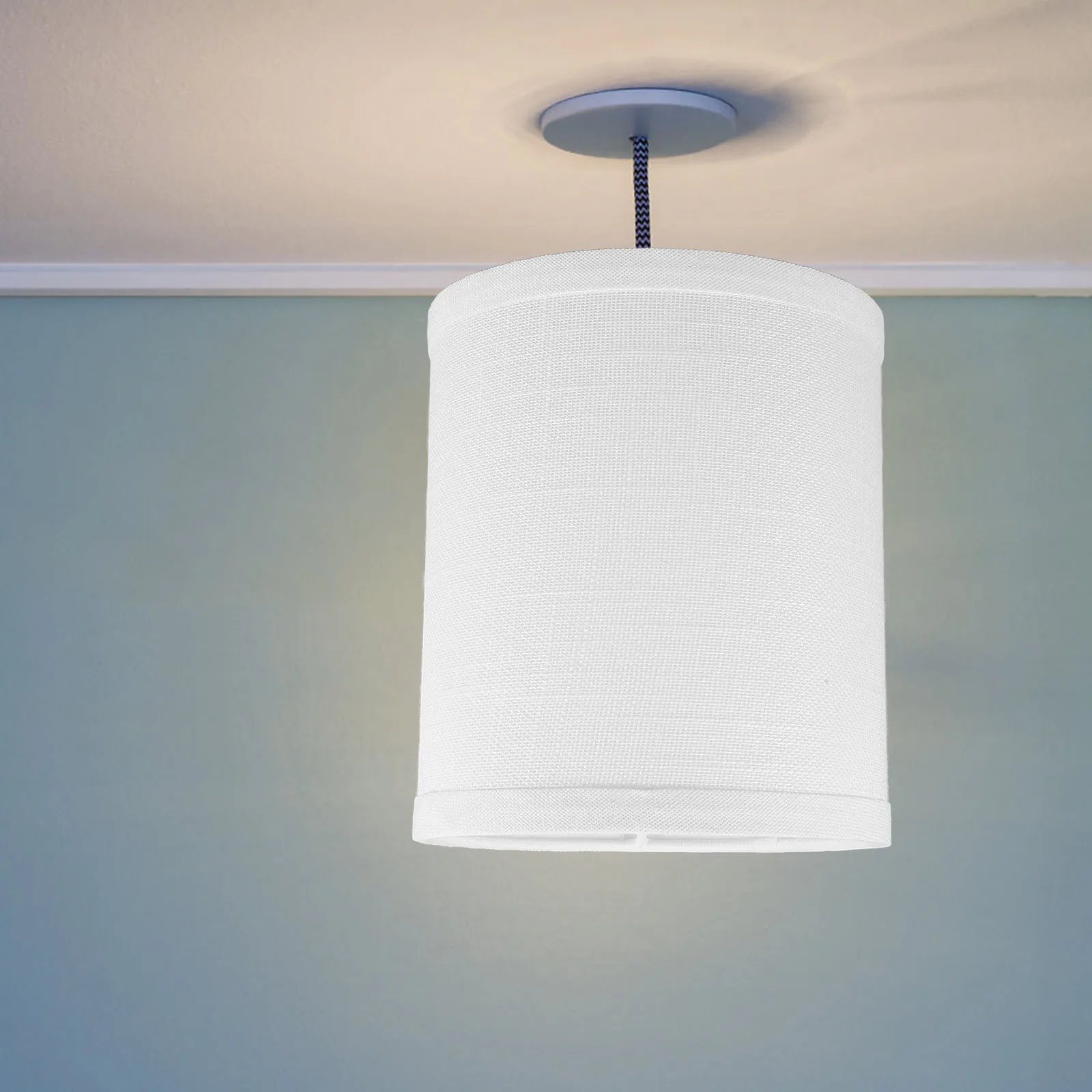 

Fabric Drum Lampshade Replacement Large Modern Table Floor Lamp Shades Unique Light Diffuser E14 Socket Compatible Simple Design