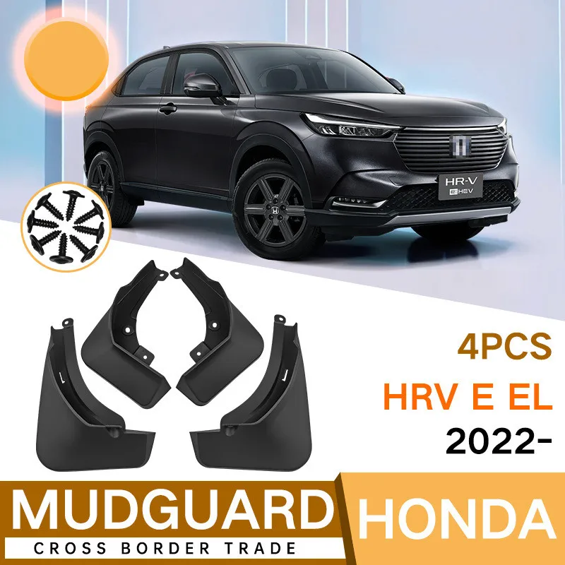 Car Mudflaps Mud Fenders For Honda HR-V HRV e:HEV EL 2022- 4pcs Mudguards Splash Guards Mud Flaps Tyre Mud Fenders Accessories