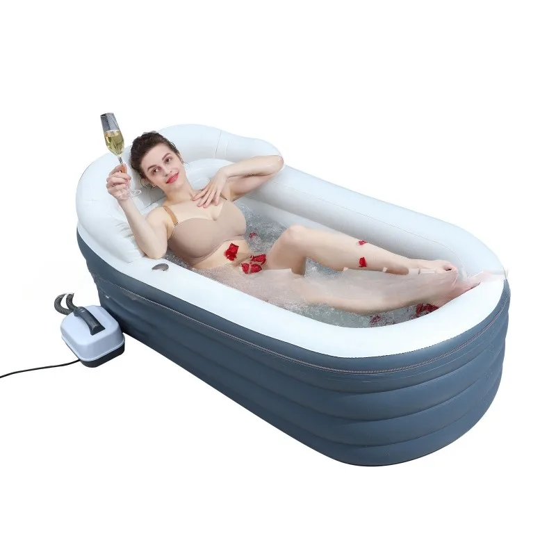 

Spa Inflatable Bath with Bubble Massage Pad, Folding Surf Jacuzzi