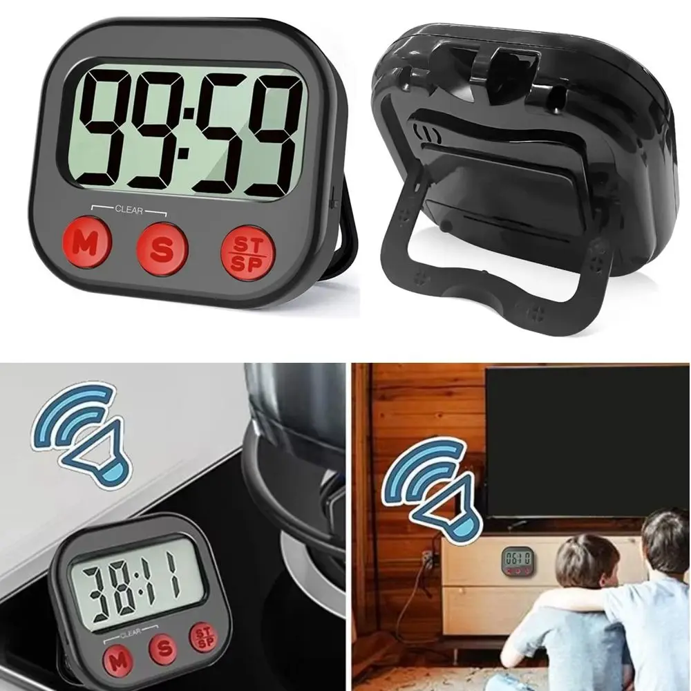 LCD Screen Digital Kitchen Timers Time Reminder Multi-function Visual Countdown Timer Time Management Stopwatch Alarm Clock