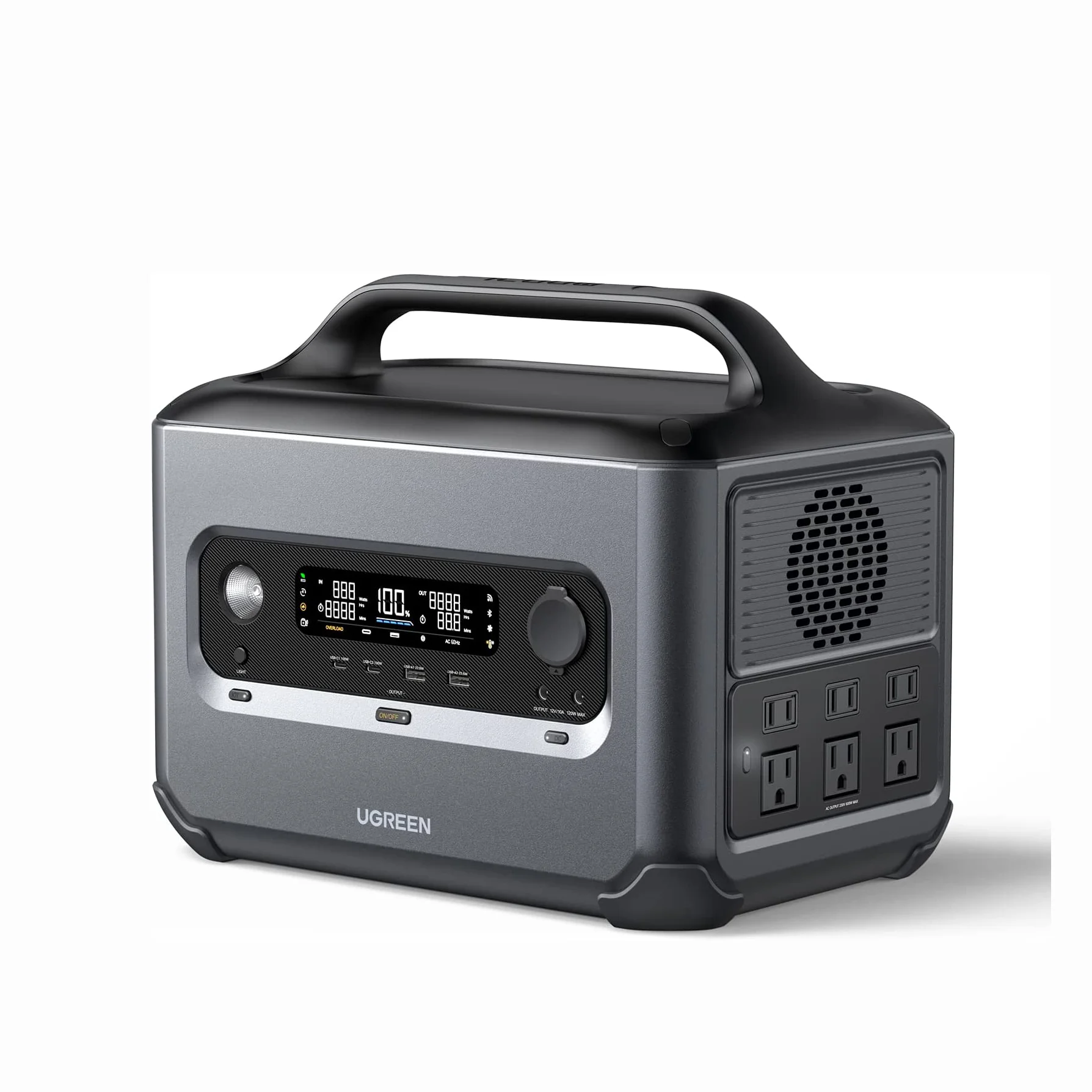 

UGREEN Power Station Portable PowerRoam 1200 1024Wh Solar Generator LiFePO4 Battery 1.5H Fast Charging Generators for Outdoor