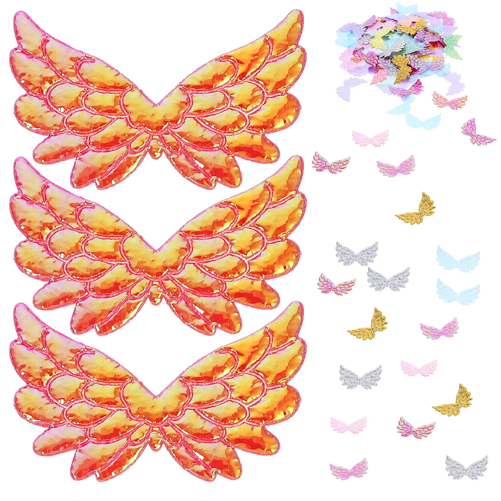 

100Pcs Angel Wing DIY Garment Decor Costume Decorative Headdress Sock Costume for Clothes Decorative Decor Wing
