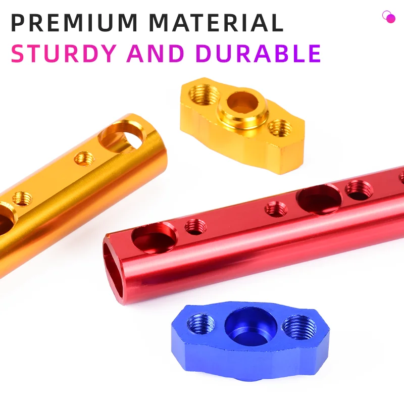 Universal extension bracket for rearview mirror installation. Motorcycle, crossbeam spotlight, rearview mirror, extender base.