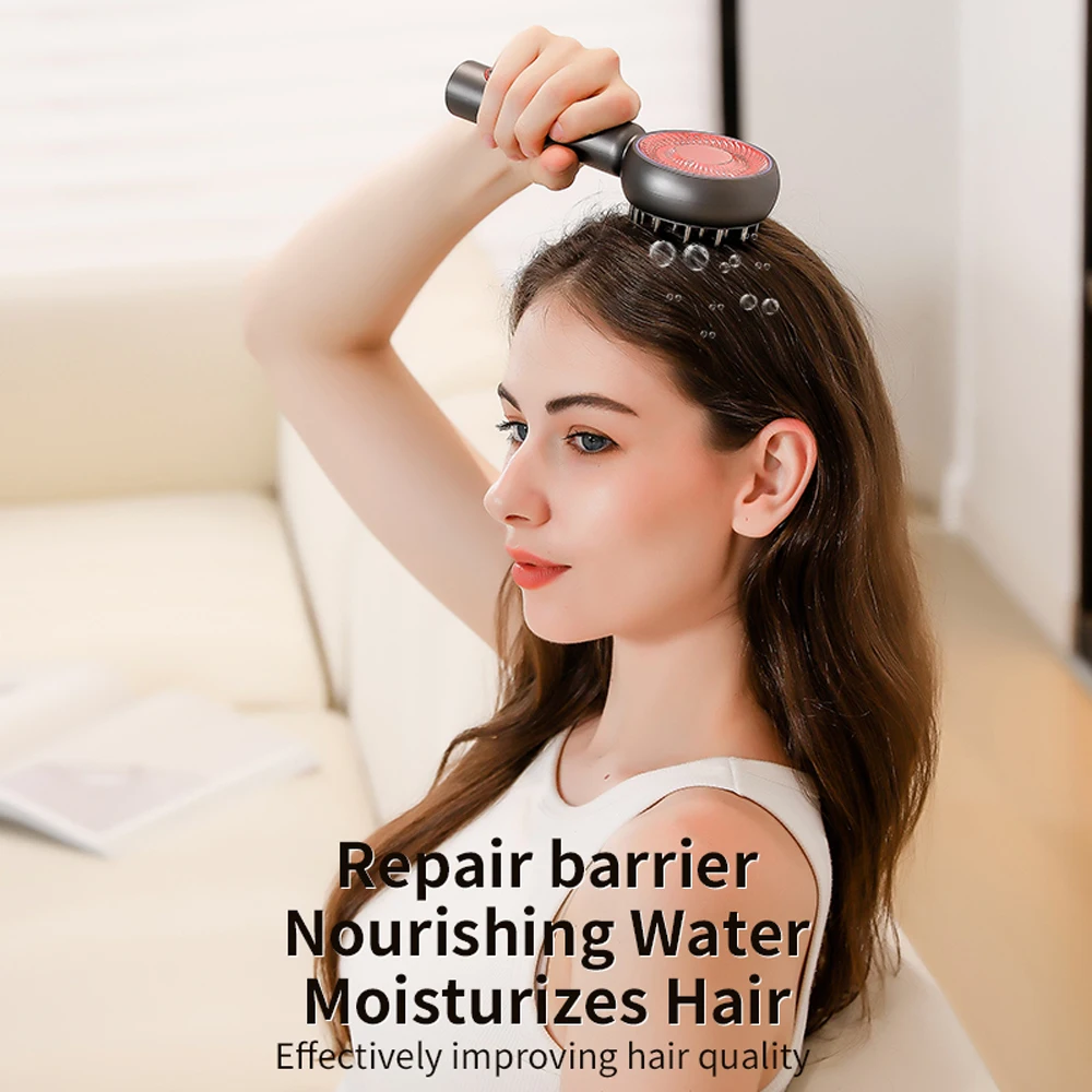 

Электрическая вибрационная массажная расческа, красный свет, терапевтическая щетка для кожи головы, массаж головы, против выпадения волос, кожи головы