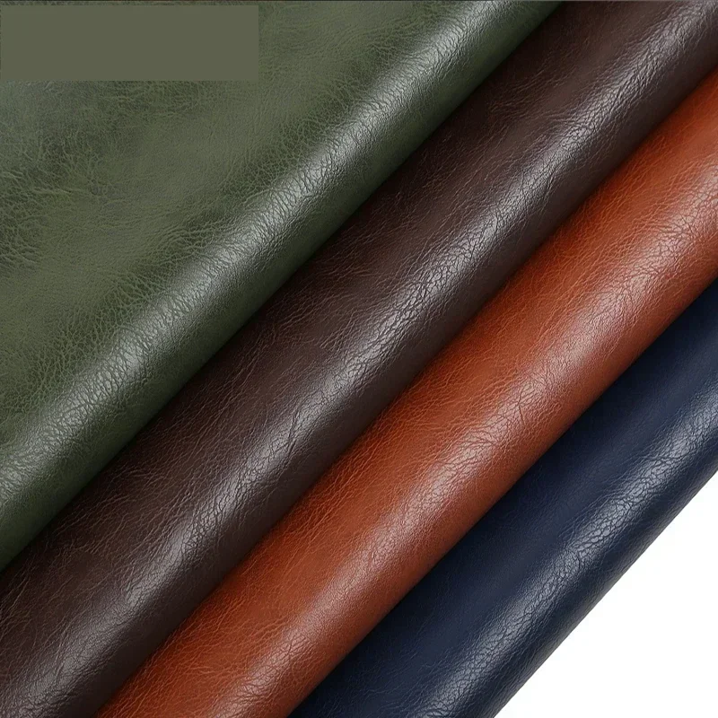 High-grade Artificial Leather Fabric By The Meter for Sofa Covers Bags Sewing Plain Furniture Decoration Cloth Soft Comfortable