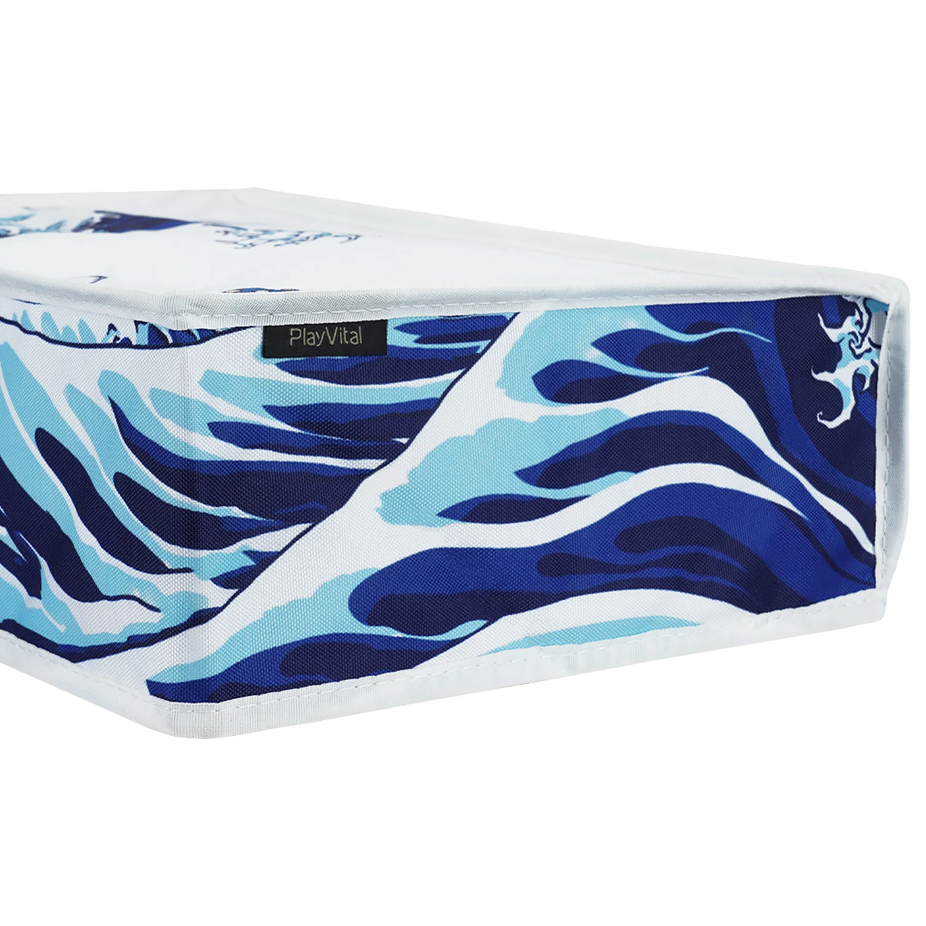 PlayVital The Great Wave 나일론 수평 먼지 커버, 먼지 가드 방수 커버, ps5 콘솔 디지털 에디션 및 디스크 에디션용