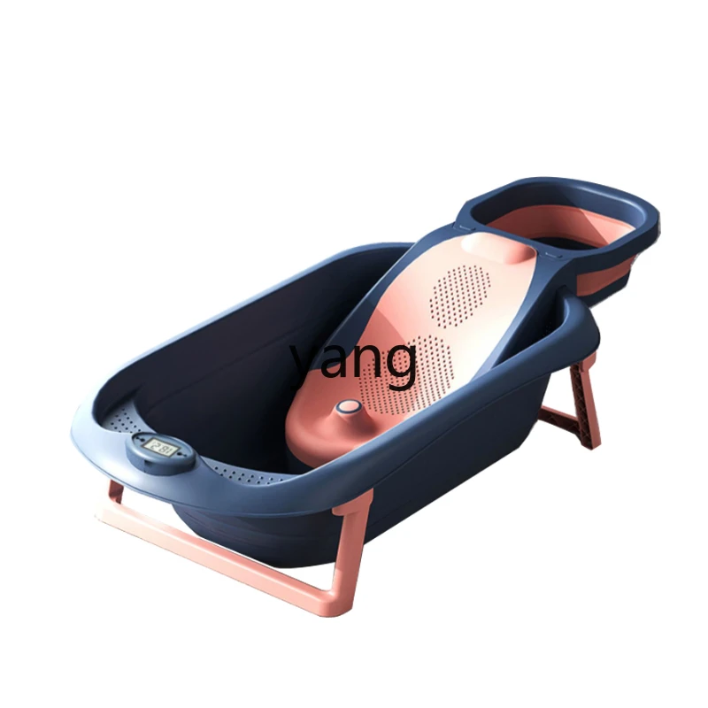 CX Baby Bathtubs Lying Support Multi-Functional Large Household Children with Thermometer Sitting Lying Folding Tub