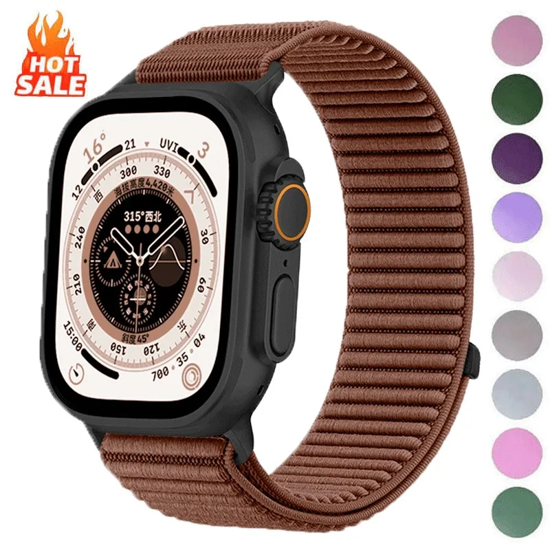 Nylon geflochtenes Sportarmband für Apple Watch 41 mm 42 mm 44 mm 45 mm 46 mm 49 mm iWatch Serie 11 10 9 8 7 6 5 4SE Ultra