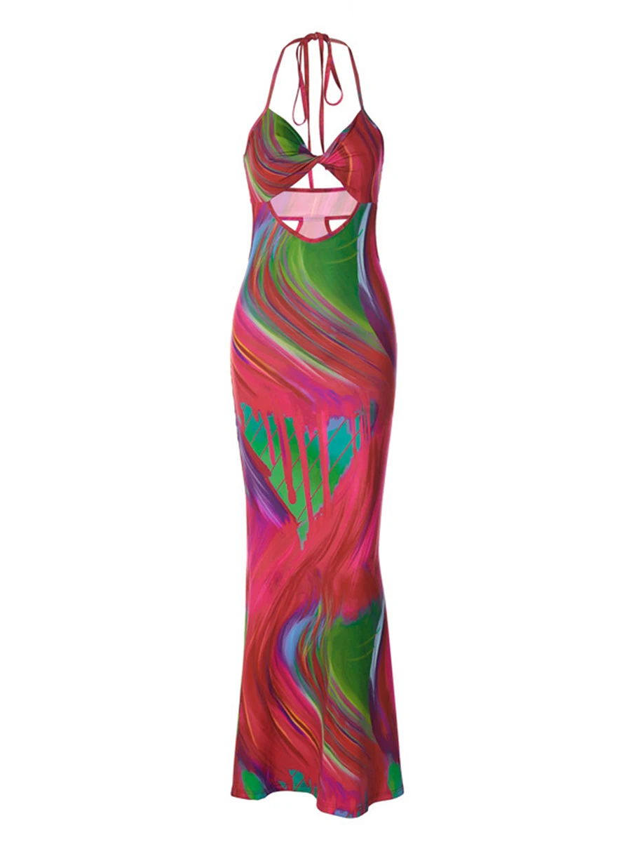 꽃무늬 프린트와 러플 디테일이 있는 우아한 오프 숄더 맥시 드레스 여성용 민소매 보헤미안 시크 파티 가운