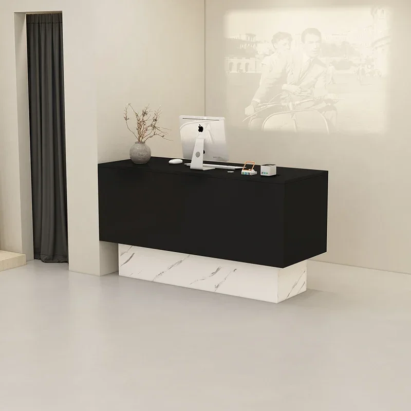 

Italian Minimalism Reception Desks Modern Simple Design Vestibule Outfit Shop Commercial Furniture Sportello Di Ricezione FYRD