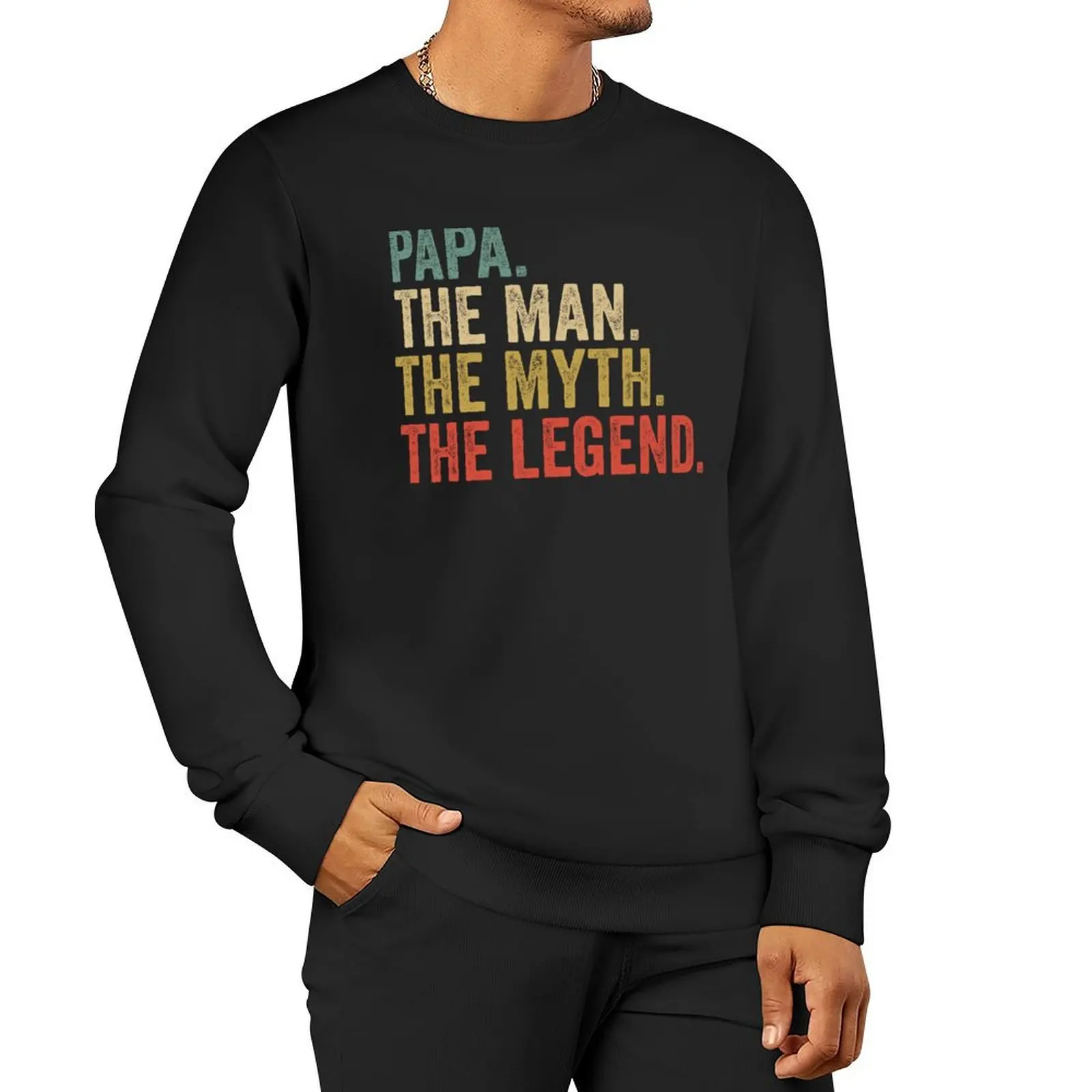 

papa the man the myth the legend retro fathers day Sweatshirt men's sweat-shirt set men clothes men's clothes men's sweatshirt