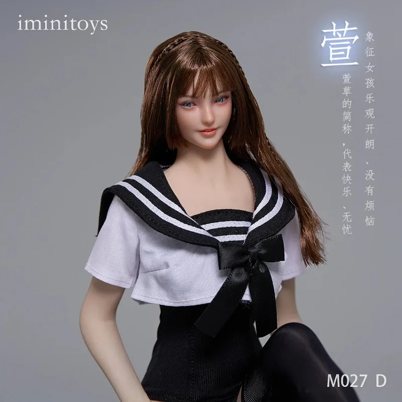 Vorverkauf Iminitoys 1/6 Skala M027 Weibliche Soldat Xuan Kopf Sculpt Modell Bewegliche Augen für 12'' Action Figur Körper Zubehör