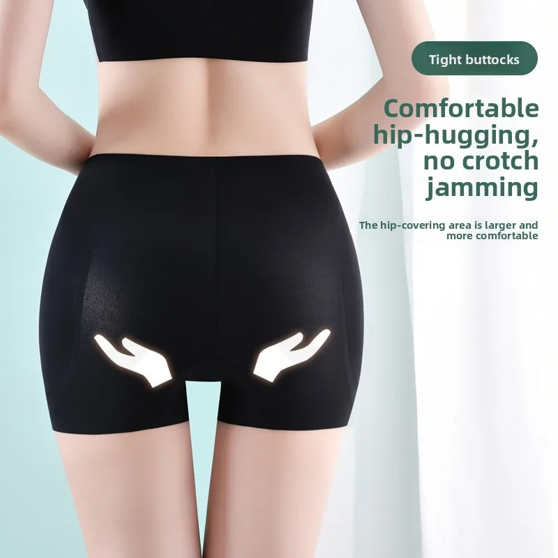 Culotte de levage de fesses taille haute, sans couture, contrôle du ventre, rembourré, faux rehausseur de fesses, sous-vêtements de sécurité respirants