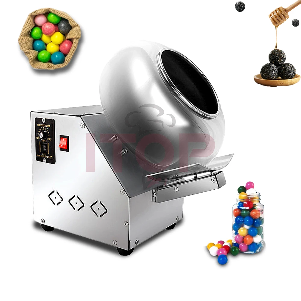 Sugar Coating Polishing Machine 535W Chocolate Coating Machine 2-4kg/h  Sugar Panning Machine  Automatic Chocolate Coater