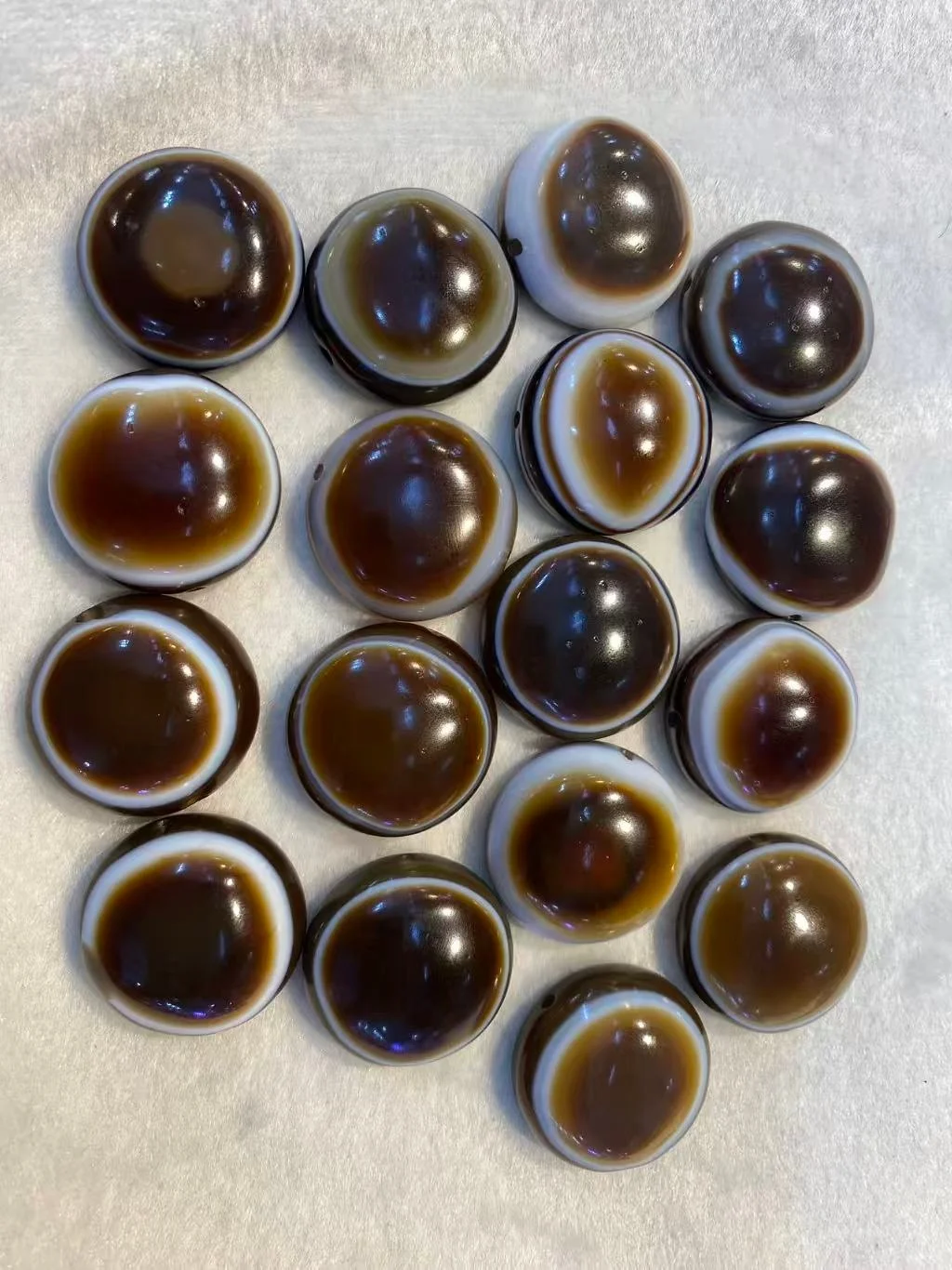 1pcs/lot 24-28mm Natural Agate Sheep Plate Beads Big Eye Pattern Weathered Patina Old-Fashioned Loose Beads DIY Bracelets