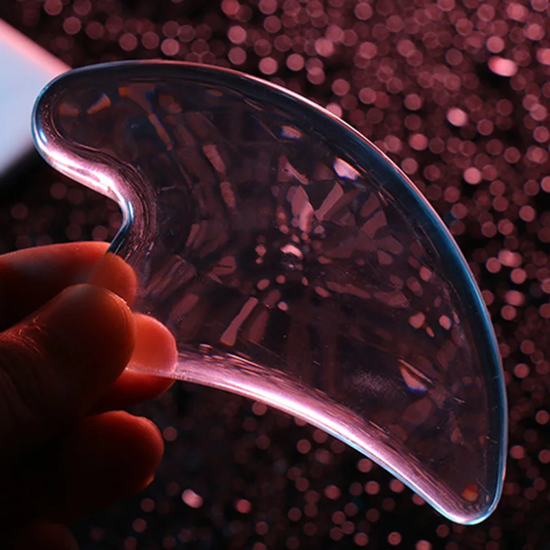 スパ用クリスタルスクレーパー,透明スクレーパー,美容Vフェイス痩身,フェイシャルマッサージ,3Dグアシャ,子午線浚渫