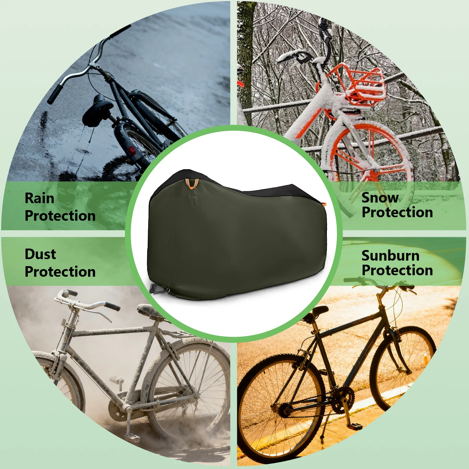 Eary Bike Cover Outdoor Waterproof Bicycle Covers Rain Sun UV Dust Wind Proof Storage Bag With Lock Hole for Mountain Road Bike