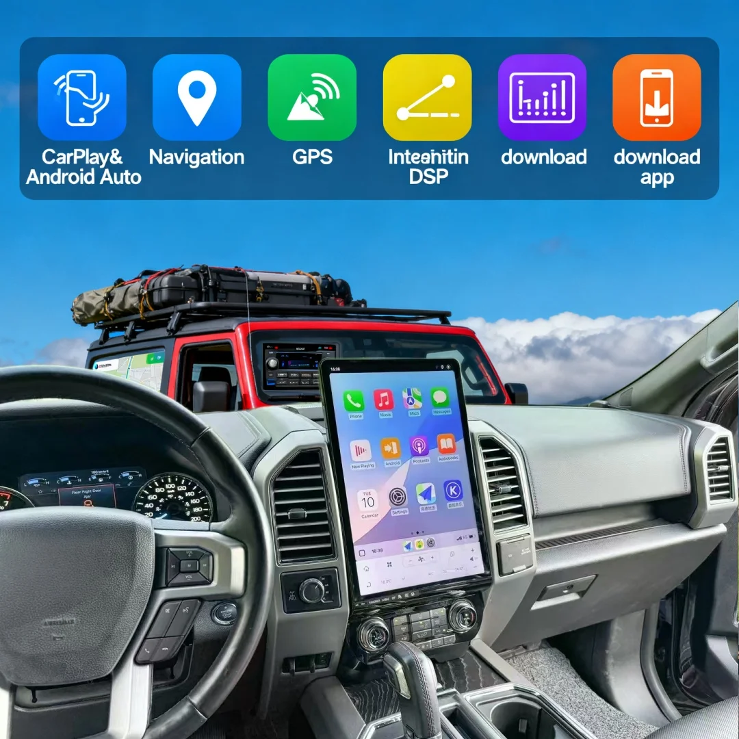 

16.8 inch HD Big Screen Car Radio For Ford Expedition F150 2015-2019 Carplay Auto Stereo Multimedia Video Player GPS Navigation