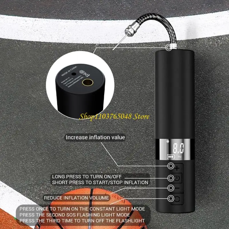 R53E Smarted Digital Display Bombas sem fio com monitoramento pressão real para bicicletas vôlei basquete